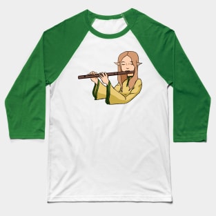 Elf Playing the Flute Baseball T-Shirt